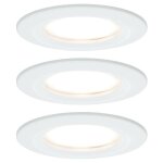 Nova spot encastrable pour salle de bains jeu de 3 led led 18 w ip44 blanc mat - paulmann Nova spot encastrable pour salle de bains jeu de 3 led led 18 w ip44 blanc mat - paulmann
