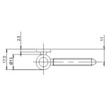 Paumelle femelle pvc p09 diam�tre 13mm blanc otlav cf030130p347