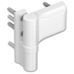 Paumelle pour porte pvc. type kt - sv dormant largeur 20 mm recouvrement 18 - 23 blanc 9016 - dr. hahn ...