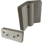 Paumelle � ressort en nylon gauche avec cache vis + cale de paumelle pour cabines sanitaires - ral 7038 ...