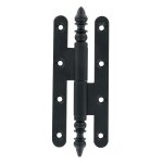 Bros - paumelle rustique acier en 80 x 45 mm patin verni, bout rond, droite