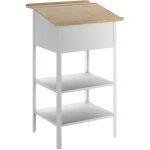 Pavoy - pupitre industriel, mod�le ouvert, gris clair