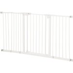 Pawhut - barri�re de s�curit� pliable pour chien - 3 panneaux, porte verrouillable - dim. 206l x 120h ...