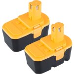 Pdstation - lot de 2 p100 4800mah 18v batterie de remplacement compatible avec ryobi 18v batterie p100 ...