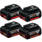 Pdstation - 4x 5. 5ah batterie pour bosch 18v professional gba gsr gsb bat618 bat609 bat620 bat609g bat610g ...
