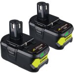 Pdstation - pack de 2 batteries p108 8000 mah amliores compatibles avec la batterie ryobi 18 v one ...