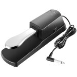 Pdale de piano universelle, mtal / abs, changement de tonalit, argent / noir