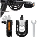 Pdale pliante avec rflecteurs, diamtre : 14 mm, pdales pliantes de vlo en alliage d'aluminium antidrapan ...