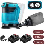Pedony - ponceuse orbitale �lectrique sans fil 125 mm, sans balais, 6 vitesses, sac � poussi�re � fixation ...