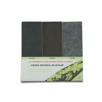 Set 3 pierres naturelles a pedra das meigas grain 700g vide 1200g refine & 4000g poli 15x5x2 cm pierre ...