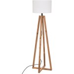 Lampadaire, lampe à pied led en bois d'acacia naturel et abat - jour blanc - longueur 44 x profondeur ... Lampadaire, lampe à pied led en bois d'acacia naturel et abat - jour blanc - longueur 44 x profondeur ...