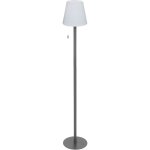 Pegane - lampe à poser, lampadaire droit en polypropylène et métal coloris gris graphite, blanc - diamètre ... Pegane - lampe à poser, lampadaire droit en polypropylène et métal coloris gris graphite, blanc - diamètre ...