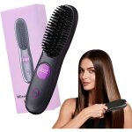 Peigne, brosse lissante multifonctionnelle, peigne chauffant en c�ramique portable de voyage, peigne ...
