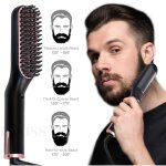 Peigne  lisser lectrique pour barbe pour un coiffage rapide de la barbe, brosse  barbe chauffante ...
