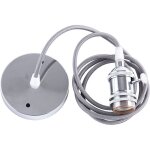 Pendel e27 cble 1000 x 0, 75mm en tissu - rosette - commutateur - 2 anneaux [sc - mpl004]