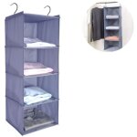 Jamais utilis]penderie  tagre suspendue, 4 compartiments organisateur d'armoire de camping en coton ...