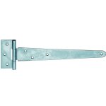 Penture anglaise robuste zingu�e ? 294 x 46 mm ? avec charni�re 90 x 40 mm et trous frais�s ? qualit� ...