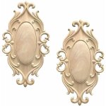 Peny - moulure decorative bois 2 pices ovale non peinte decoratif artisanat bois sculpte decal pour ...