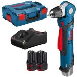 Perceuse angulaire sans fil gwb 12v - 10 bosch 12 v / 2x 3, 0 ah batterie + chargeur en bo�te l