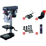 Torros - perceuse d'tabli jusque  16 mm raccord cm2 400w 230v 5 vitesses + tau de perage jeu de boulons ...