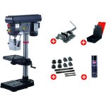 Perceuse d'�tabli professionnelle jusque � 20 mm cm2 600w 230v + �tau de per�age jeu de boulons jeu m�ches ...