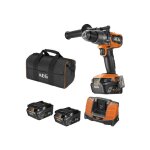 Aeg - perceuse percussion 18v brushless - 2 batteries 5. 0ah - 1 chargeur - poign�e additionnelle - bsb18c3bl ...