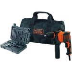 Perceuse percussion black and decker beh710sa32 - qs 710 w avec 32 accessoires de sac souple
