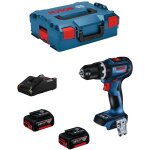 Perceuse  percussion bosch gsb 18v - 90 c (2 x 4, 0 ah gal18v - 40 l - boxx 136)