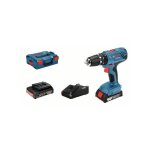 Perceuse a percussion bosch professional gsb 18v - 21 + 2 batteries 2, 0ah + chargeur gal 1820 - 06019h1109 ...