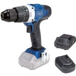 Perceuse � percussion sans fil 20v, ccd45 - 20pros, led scheppach avec 1 batterie 20v 2. 0ah - chargeur ...