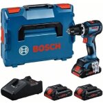 Perceuse � percussion sans fil gsb 18v - 90 c professional, 18volt bleu / noir, 3x batterie li - ion ...