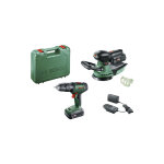 Bosch - perceuse � percussion universal impact + ponceuse advorbit avec 2 batteries18v 2ah - chargeur ...