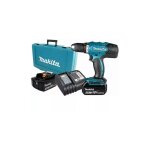 Perceuse visseuse 18v 42nm makita avec 2 batteries 18v 3ah + coffret avec accessoires - ddf453rfx1