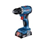 Perceuse - visseuse bosch professional gsr 18v + 2 batteries 2, 0ah + chargeur + 82 pieces, en l - case ...