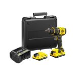 Perceuse visseuse 80 nm brushless lithium 18v - 2 batteries 2ah - stanley fatmax v20 - sfmcd720d2k - ...