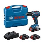 Perceuse - visseuse bosch gsr 18v - 55 - 0615a5002p professional sans fil 18 v - 55 nm brushless + 3x ...