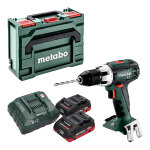 Perceuse visseuse bs 18v - metabo - avec 2 batteries 18v 4, 0 ah - chargeur - coffret - 602102800
