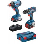 Perceuse - visseuse gsr 18v - 28 + visseuse � chocs gdx 18v - 180 + 2 batteries 4ah + chargeur - bosch ...