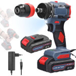 Perceuse / visseuse lithium - ion 21 v 2 en 1, visseuse sans fil, perceuse �lectrique, couple de 21 nm, ...