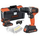 Perceuse - visseuse  percussion 18v ? bcd003c3ta ? 2 batteries 1, 5ah et mallette ? black + decker