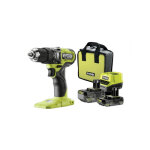 Ryobi - perceuse - visseuse  percussion 18v one + brushless - 1 batterie 4, 0 ah - 1 batterie 2. 0 ah ...