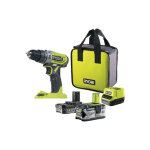 Ryobi - perceuse - visseuse � percussion - r18pd2 - 242s - 18v one + - 2 batteries 4. 0ah et 2. 0ah - ...