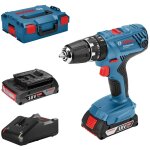 Perceuse - visseuse � percussion sans fil gsb 18v - 21 bosch / batterie 2x 2, 0 ah + chargeur en coffret ...