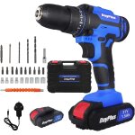 Perceuse - visseuse portative sans fil, 21 v pour percer du m�tal / mur / bois, 1500 mah, 45 nm, r�glage ...