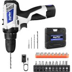 Perceuse visseuse sans fil 12v, perceuse �lectrique � percussion, couple 18 + 1, 45nm, mandrin 3 / 8', ...