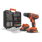 Perceuse - visseuse sans fil 20v avec 2 batteries 20v, 1 chargeur et malette - dual power - powdp15301 ...