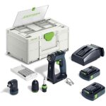 Perceuse - visseuse sans fil cxs 18 c 3, 0 - set festool avec 2 batterie 18v 3. 0ah - systainer - 576884 ...