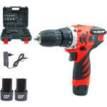 Perceuse - visseuse sans fil � double batterie 12 v avec �tui et accessoires