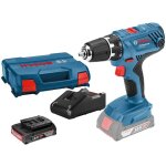 Perceuse - visseuse sans fil gsr 18v - 21 bosch / 1x 2, 0 ah batterie + chargeur en l - case