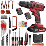 Perceuse visseuse sans fil magicfox 36v avec 100 accessoires, 2 batterie , visseuse devisseuse san fil ...